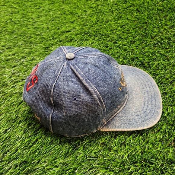 VTG 90s Levi's "Legends Never Die" Embroidered Faded Denim Dad Hat Baseball Cap - Picture 4 of 12